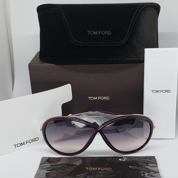Tom Ford Butterfly Violet Glasses w Gold - Picture 6 of 8